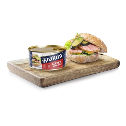 Bravčová slanina Krakus z konzervy 300g
