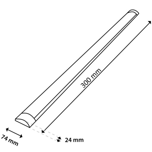 2x LED panel na povrchovú montáž 30 cm pre svietidlo pre garážové dielenské svietidlo