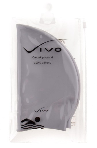 VIVO B-1300 SILIKÓNOVÁ ČIAPKA, SIVÁ