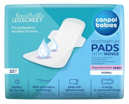 Canpol Babies Discreet popôrodné hygienické vložky 10 ks