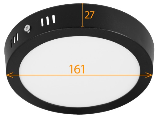 Prisadený LED panel 12W, neblikajúci CCD, okrúhly, silný, neutrálny