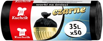 Kuchcik HDPE vrecia na odpadky 35 L 50 ks – čierne