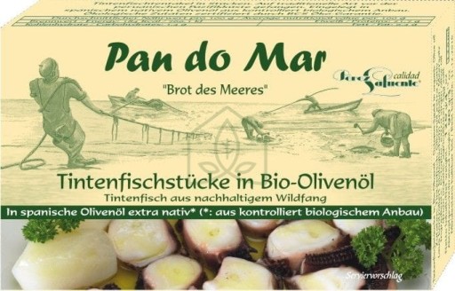 Kalmáre v bio olivovom oleji 120 g Pan do Mar