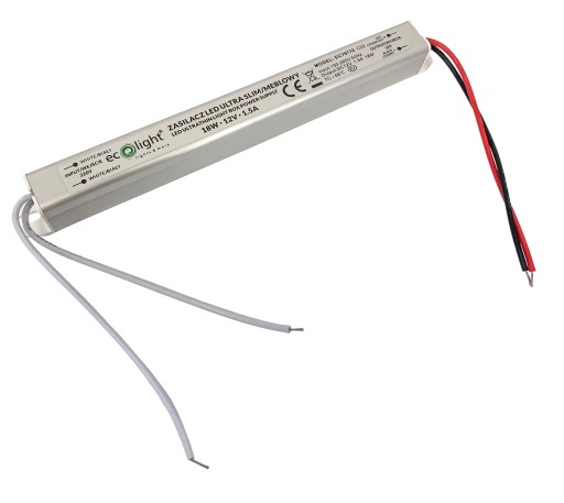 LED ultra tenký 1,5A 18W 12V nábytkový zdroj