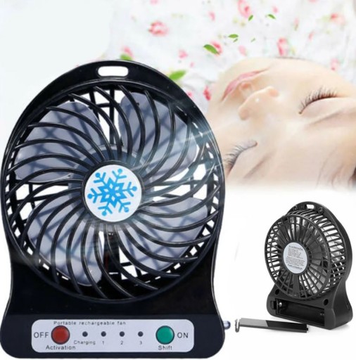 MINI VENTILÁTOR STOLNÝ VENTILÁTOR USB BATÉRIA 74