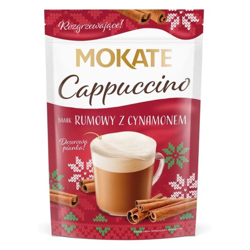 MOKATE hrejivé cappucino, ochutené rumom, instantná škorica, 110g