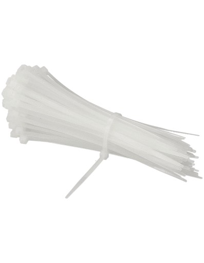 Sťahovacie pásky 3,6x150mm Biele 100 ks