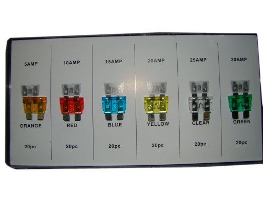 POISTKOVÁ SADA POISTKY 120 KS 5A-30AMP