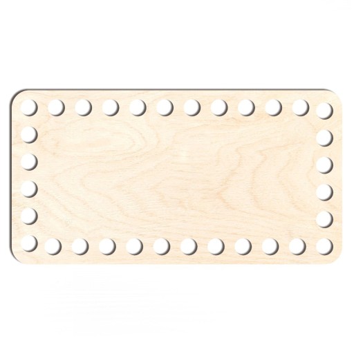 drevený základný košík dno 10x19cm obdĺžniková preglejka