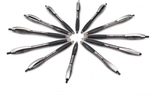 BIC ATLANTIS Mäkké automatické guľôčkové pero ČIERNA x 3