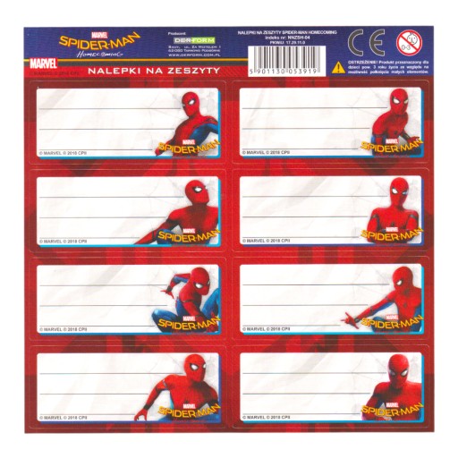 Nálepky na notebook Spiderman 16 ks