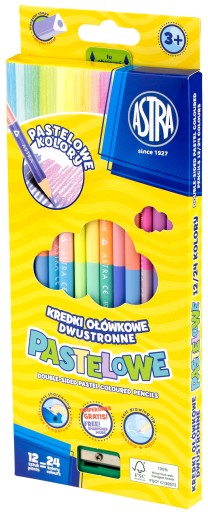 Astra PASTELOVÉ CERÚŽKY, obojstranné, 12=24
