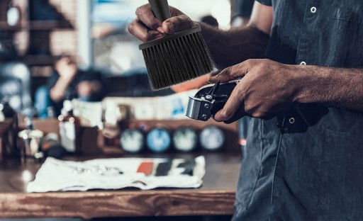 BRUSH Neck Barber Kaderníctvo VLASY Black Barber