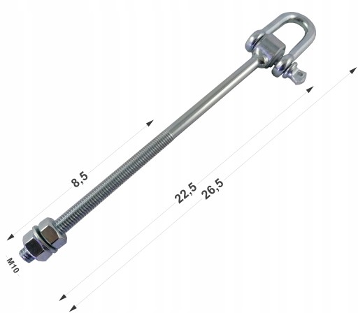 HÁČKOVÉ UPEVNENIE SHAKEL M10 270mm