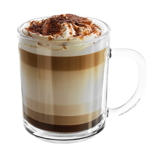 Sklenené hrnčeky, poháre na latte s uškom, Altom Design Porto, 240 ml, 6 kusov
