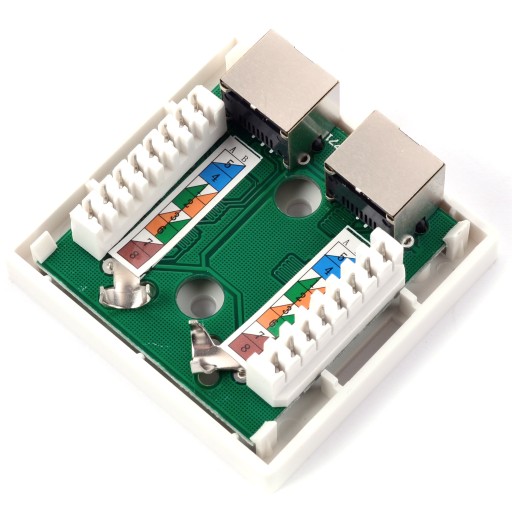 Zásuvka STP cat.5e na povrch 2xRJ45 ALANTEC