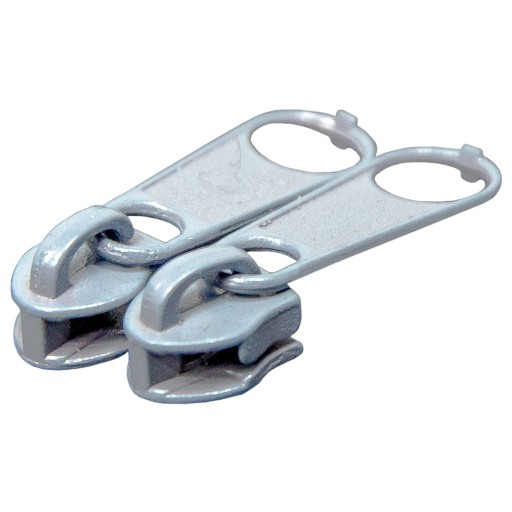 3mm páska na špirálový zips, ŠEDÁ + 2 zipsy, 1m