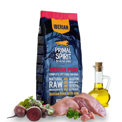 PRIMAL SPIRIT Iberian Bravčové 1kg krmivo pre psov