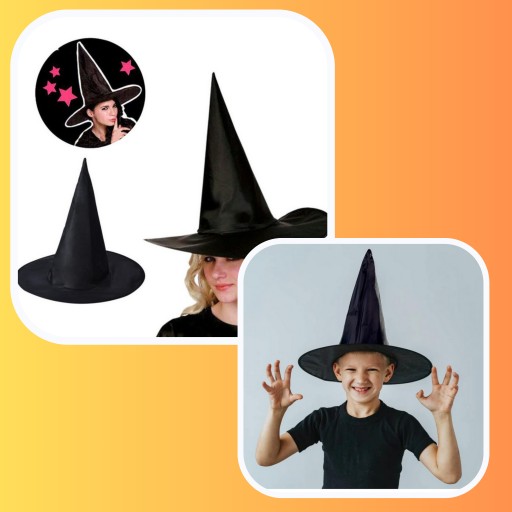 Čarodejnícky klobúčik VEĽKÝ HALLOWEENSKÝ KARNEVAL KARNEVAL ČIERNY 39cm