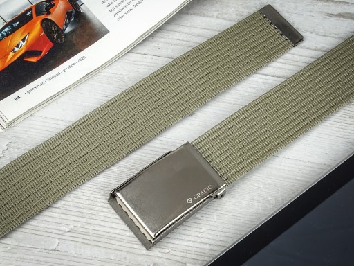 Pánsky WEBBING opasok pre NOHAVICE 135cm, Nikel dlhý