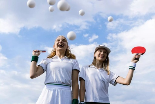 Bezšvové biele loptičky na stolný tenis a pingpong, sada AVENTO x6