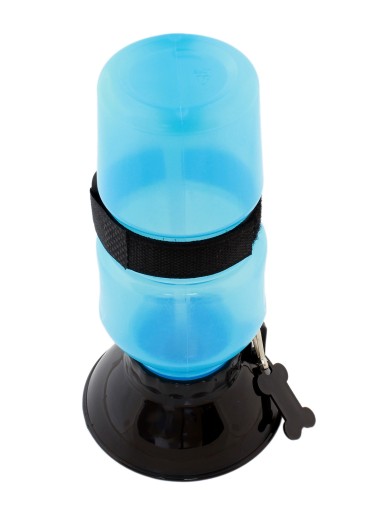 Automatická fľaša na vodu pre psov 590 ml - modrá