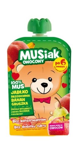 Ovocná pena Musiak jablko broskyňa banán hruška