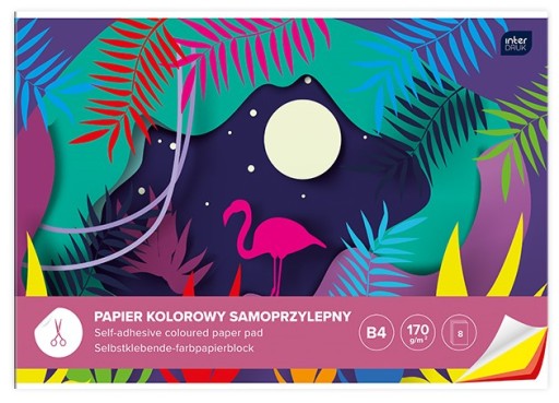 Zápisník zo samolepiacich farebných papierov INTERDRUK