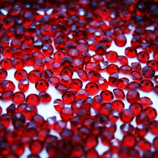 Ozdobné kryštály Confetti Diamonds tmavočervené 4,5mm 1000 kusov