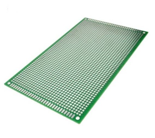 Univerzálna prototypová DPS doska 9x15, jednostranná, r 2,54mm, zelená