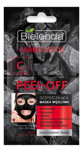 Bielenda Carbo Detox karbónová zlupovacia maska 2x6g
