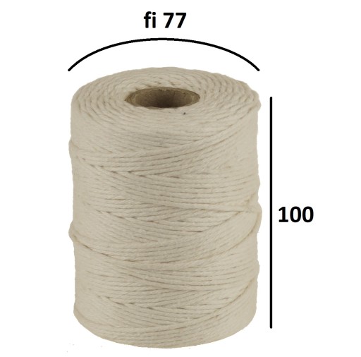 BAVLNA A POLYESTER MÄSOVÁ NITE 250g BIELE MÄSOVÁ NITE 150M