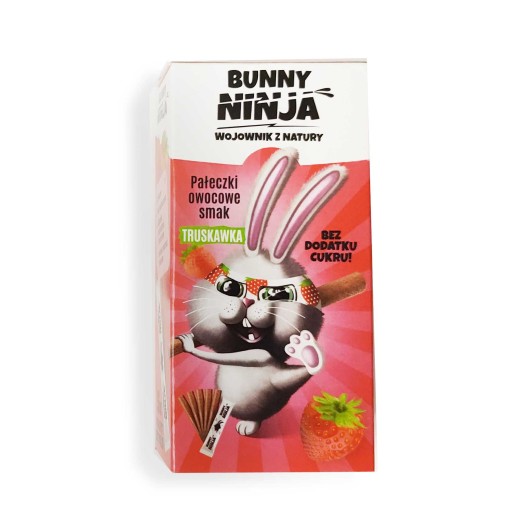 Bunny Ninja Sticks jablko jahoda 5 x 10 g