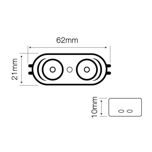 LED MODULE OPTO 2xSMD 2835 12V 2W 6500K