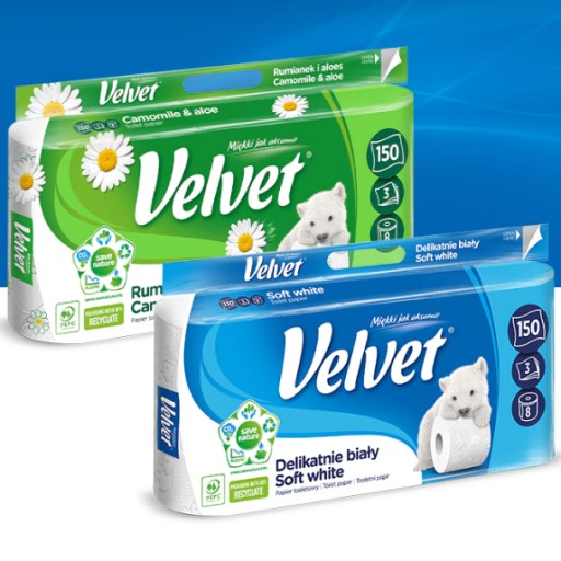 Toaletný papier Velvet Soft 8x18,3m|146m|3-in|cel*
