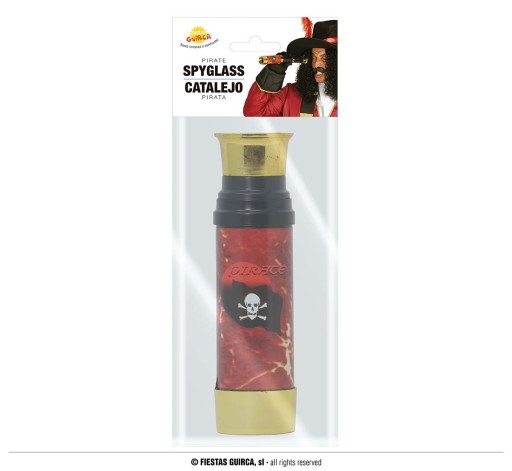 ČERVENÉ ZLATÁ LUPOVACÍ PIRÁTSKÝ POHĽAD 30cm