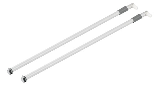 Okrúhle zábradlie do zásuvky METALBOX L-500 mm, biela RAL9010 AMIX