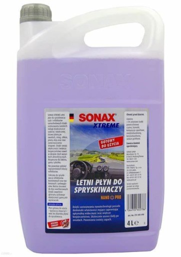 Sonax Xtreme 4L letná kvapalina do ostrekovačov čelného skla