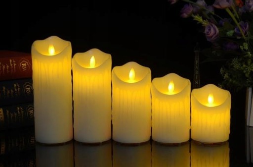 LED VLOŽKA SVIEČKY BLIKAJÚCI PLAMEŇ SVIEČKA VODEODOLNÁ + BATÉRIE 9,5 cm