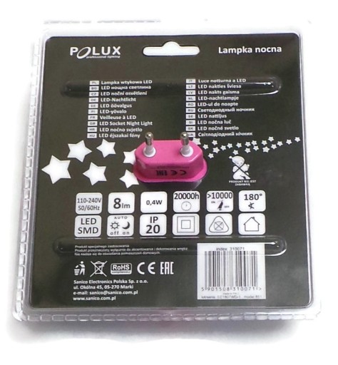 LED MOTÝĽ KONTAKTNÁ LAMPA, RUŽOVÁ