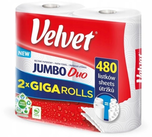 Zamatová papierová utierka JUMBO DUO A'2