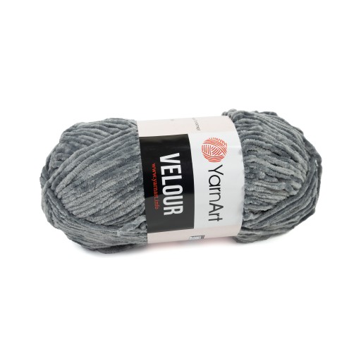 100g YarnArt Velúrová polyesterová priadza, šedá 858