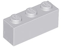 LEGO 3622 BRICK 1x3 svetlosivá NOVINKA (15g) 12 ks.
