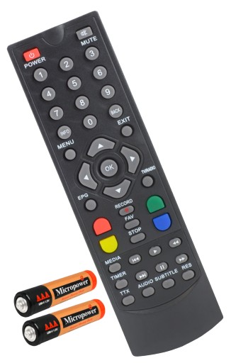 UNIVERZÁLNE DIAĽKOVÉ OVLÁDANIE PRE DEKODÉRY CABLETECH BATERIE ZDARMA
