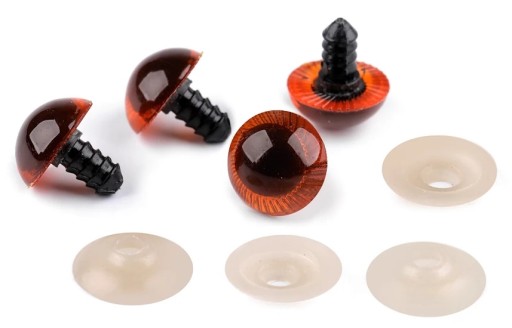 Oči pre hračky maskota 18 mm sukcinit - 1 pár