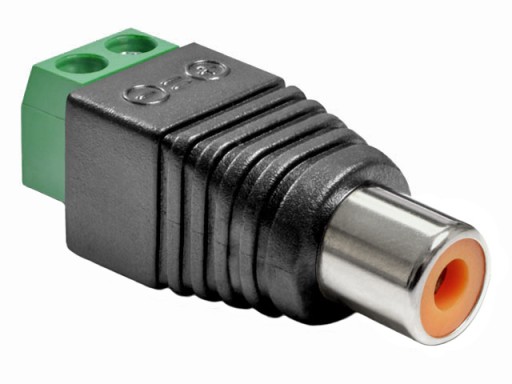 RCA/CINCH zásuvka, skrutkový konektor TERMINAL BLOCK