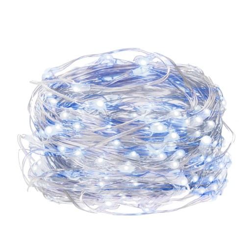 DRÔTOVÉ LAMPY 20LED TEPLÉ STUDENÉ BIELE MIRKO AKU STRUNOVÉ SVET.