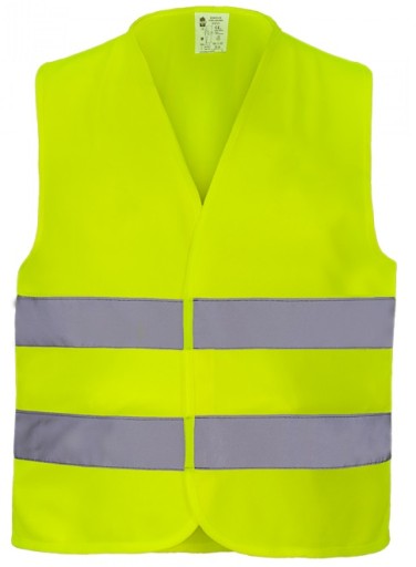 ŽLTÁ REFLEXNÁ VÝSTRAŽNÁ VESTA, schválená CE