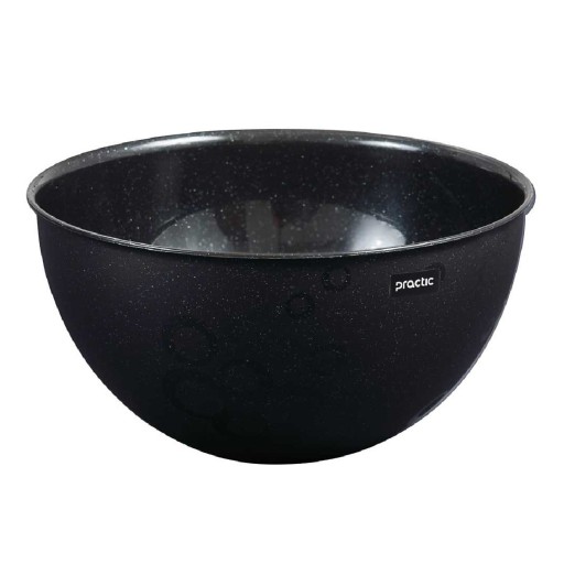 VEĽKÁ KUCHYŇSKÁ PLASTOVÁ MISKA NA ŠALÁT, OVOCIE, 6L, okrúhla, OVÁLNA, čierna