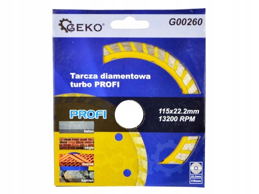 DIAMANTOVÝ KOTOUČ PRE TURBO BETÓN 115 MM